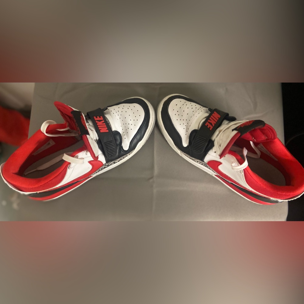 Nike Kids Red, White, and Black Sneakers